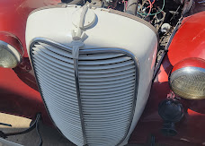 Close view of a classic automobile grille